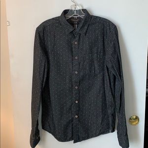 Denim and Flower Button Up